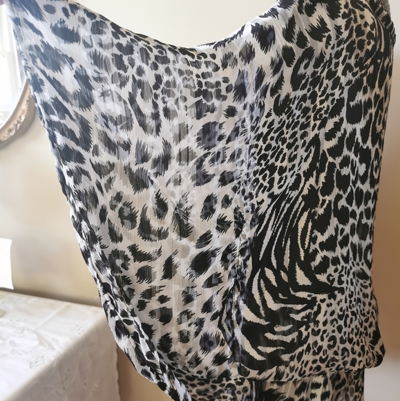 Lori Michaels Collection Multi Print Blouse S/M - Picture 3 of 11